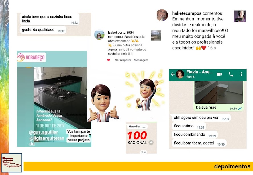 Projeto de reformas diversas de apartamentos (alguns com acompanhamento da obra)