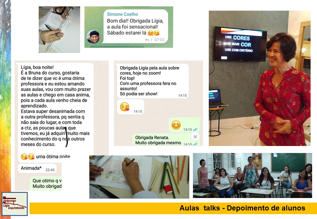 Alunos (desing de interiores e de cores)